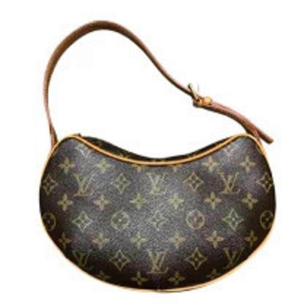 Louis Vuitton Pochette Croissant Brown Monogram Canvas Shoulder Bag